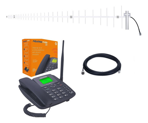Kit Telefone Celular Rural 2 Chip Wifi Aquário Voz/2g/3g/4g 