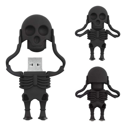 Memoria Flash Usb De 128 Gb C/diseño De Calavera Halloween