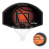 Aro Basquet Metalico Con Red + Pelota Spalding Original 