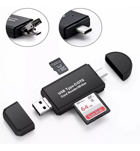 Lector De Tarjetas Sd Tf A Usb-c Usb Y Micro Usb Altanet