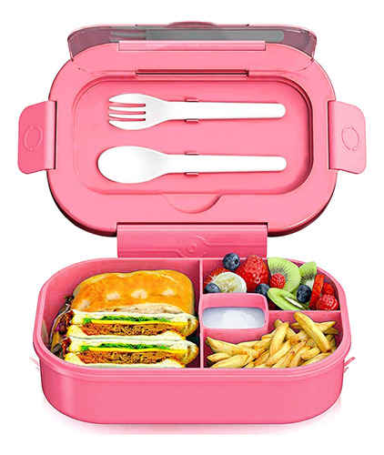 Lonchera Bento Box Lunch Alimentos Cubiertos Oficina 1300ml