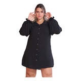 Chemise  Plus Size Vestido Camisa Moda Blogueira Grande46 52