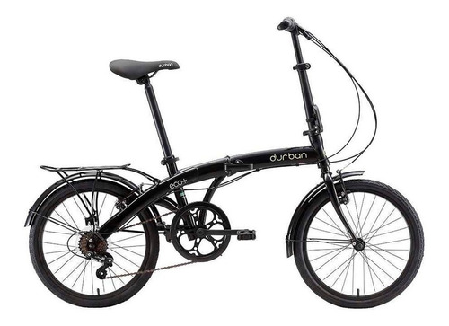 Bicicleta Durban Eco+ Aro 20 6v Freios V-brakes Preta Cor Preto Tamanho Do Quadro 20