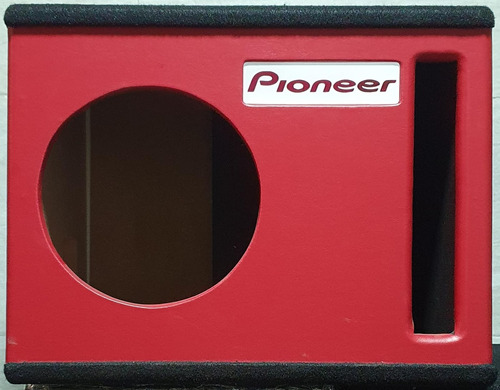 Cajon Porteado Pioneer 8 PuLG Mdf 16mm Vinil/alfombra Rojo