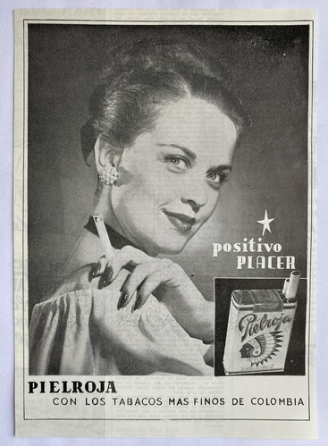 Cigarrillos Pielroja Publicidad De 1948