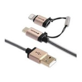 Verbatim Cable Micro Usb Datos Y Carga Adapt Lightning 99218 Color Champagne