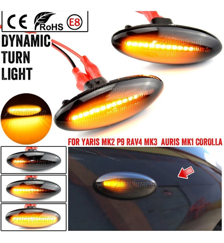 Cocuyo Cruce Led Luz Guardafango Toyota Yaris Corolla Rav4 Foto 4