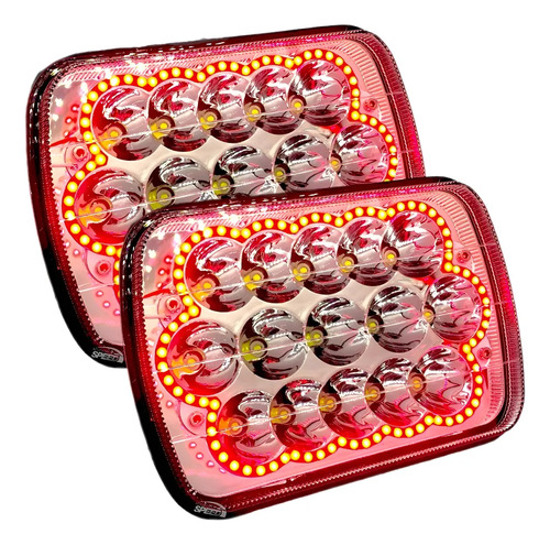 2 Par Unidad Faro Led 5x7 Alta Y Baja H4 45w Ojo De Angel