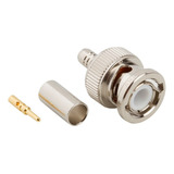 Conector Bnc- Macho 50 Ohm. Crimp  Para Cable Rg6