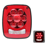 Plafon Calavera 9 Led Tipo Jeep Remolque Caja Slim 12-24v F1