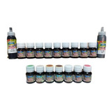 Kit 16 Colores 30ml. Vitral Solvente+2 Delineadores Orocolor