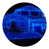 Luces A Led X 100 Azul 9mts Navidad Navideñas Arbol Oferta
