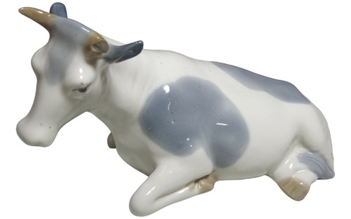 Figura Vaca De Porcelana Mirmasu Vintage 