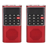 . 2x L-328 Mini Radio Portátil De Bolsillo Fm Auto Scan