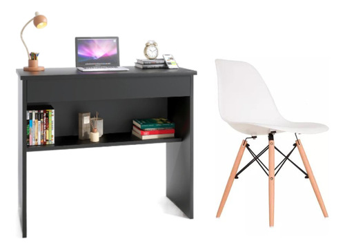 Kit Home Office Mesa Michelle Estilo Industrial + Cadeira