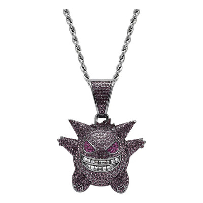 Collar Colgante Gengar Pokemón Anime Joyería Fantasía Cadena Color Morado | Meses sin interés