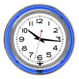 Reloj De Pared Neon Vintage (azul)