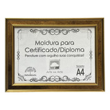 Moldura A4 Certificado Diploma Premium Luxuoso Tela Acetato