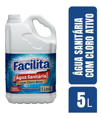 Água Sanitária Facilita Galão 5 Litros Limpeza Cloro Ativo