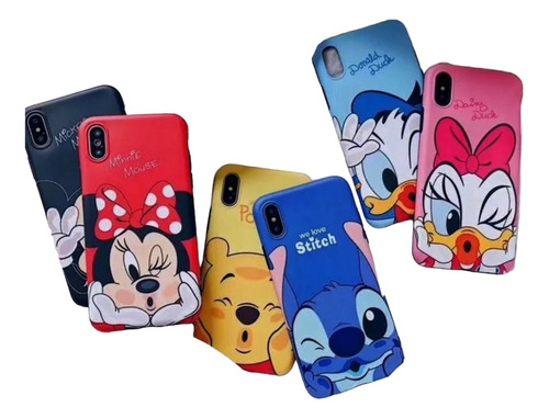 Funda  Mickey, Minnie, Stitch Donald Daisy Pooh Para iPhone