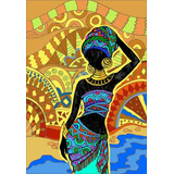 Quadro Poster Em Mdf Mulher Africana Decoração Sala Quarto
