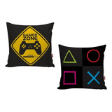 Kit 02 Capa De Almofada Gamer Zone Console Jogo Video Game