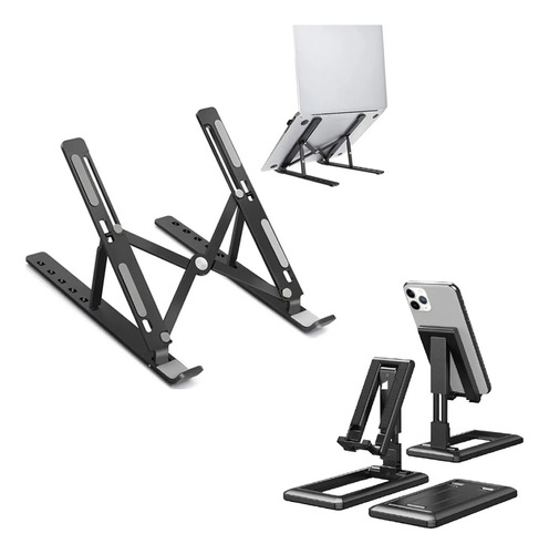 Combo Bases Soporte Para Portátil Ergonómica / Reclinable