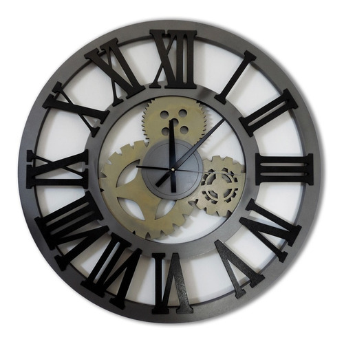 Reloj Pared 60 Cm Madera Manchester Somos Fabricantes
