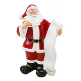 Papai Noel Lista De Pedidos Inquebrável 30cm 