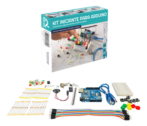 20x Kit Iniciante Para Arduino C/ Tutorial E +de 100 Pcs Nfe