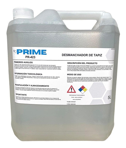 Desmanchador De Tapiz Prime 5 Litros