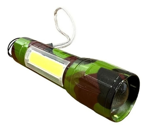 Mini Linterna Led Recargable Usb Tactica Zoom Camuflada