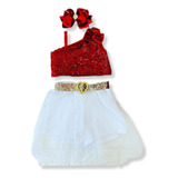 Conjunto De Brilho Paetê Infantil Moda Blogueirinha Festas