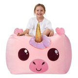 ~? Aubliss Unicorn Stuffed Animal Storage Bean Bag Chair Par