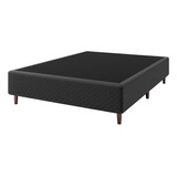 Base Cama Box Colchão Casal 138x188cm Priscila Preto Umaflex