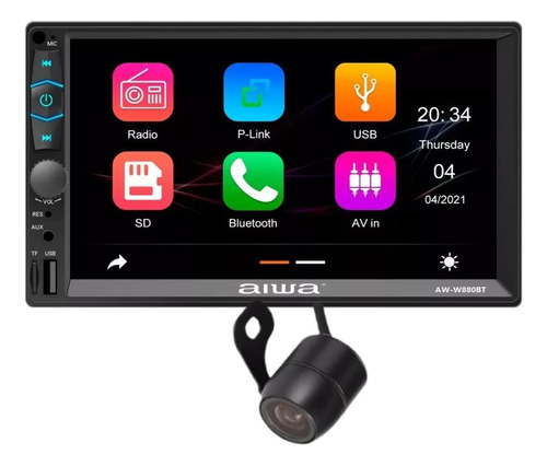 Radio Carro Aiwa Pantalla 7' Mirrorlink Android Auto Carplay