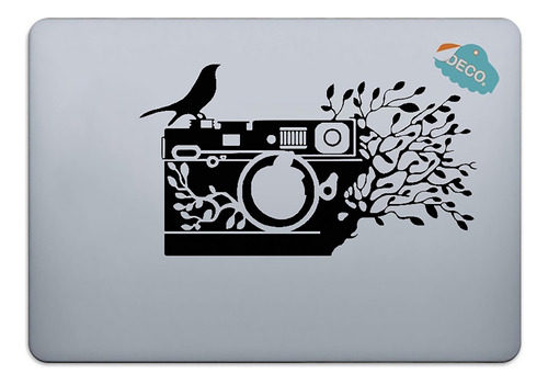 Calcomanía Sticker Para Laptop Camara Pajaro