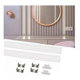 Kit 2 Perfil Led Embutir Slim Alumínio 2 Metro C/ Acabamento