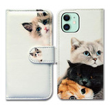 Funda Para iPhone 11 - Gatos Con Tarjetero