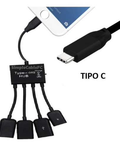 Hub Usb Tipo C Otg  Para Celular, Tableta,  Pc
