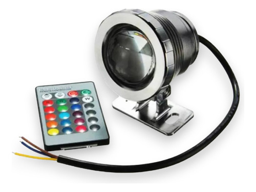 Foco Piscina Multicolor 12v 10w Rgb Ip68 Led Para Sobreponer