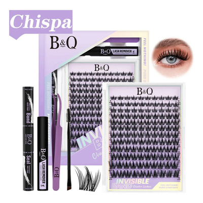 Kit De Extensiones De Pestañas modelo Chispa Raíces Invisibles B&q BQlash kit pestañas bq Inlcuye pegamento y removedor BQ lash | MercadoLibre