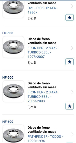 Disco Del. Ventilado Nissan Frontier Terrano D21 Pathfinder Foto 7