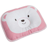 Travesseiro Anatômico Para Bebe Recém-nascido Urso Rosa Buba