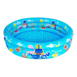 Piscina 3 Anillos Niños, 122 X 30 Cm, Inflable Azul