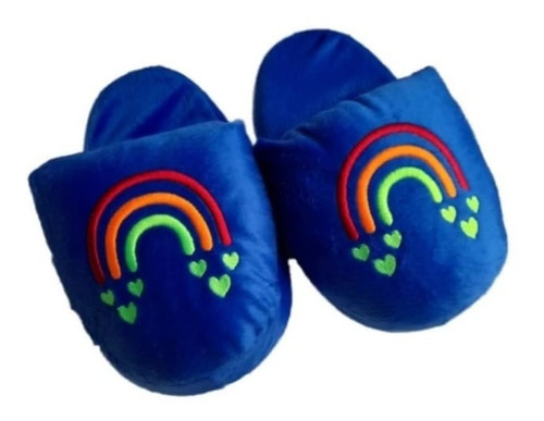 Pantuflas Arcoiris Unisex Azul