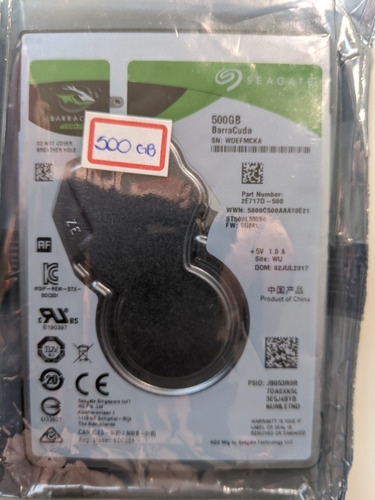 Hd Notebook Seagate Barracuda 500gb