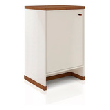 Aparador Buffet Balacao Berlin Para Escritorio Com Porta Cor Off White/nature