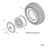 Polaris 1522789-686 Mil Tan Cast 14  Beadlock Ring 2020  Fxt