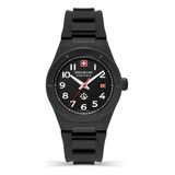 Reloj Swiss Military Smwgn2101930 Para Hombre Cristal Zafiro Color De La Malla Negro Color Del Bisel Negro/rojo Color Del Fondo Negro